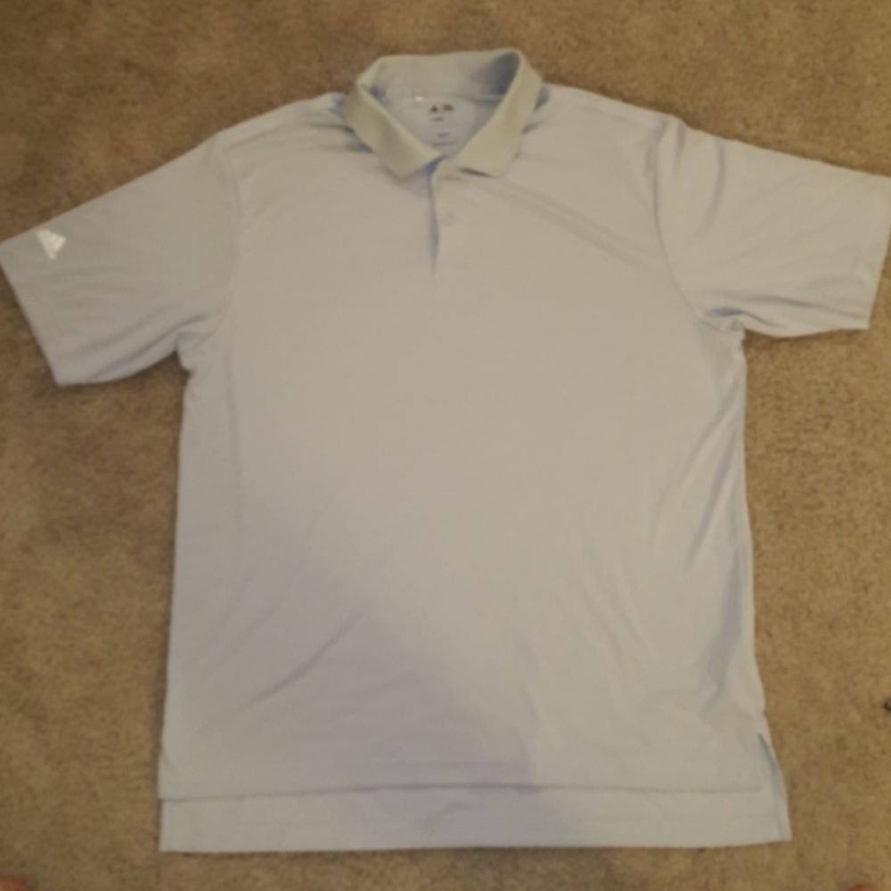 MEN'S ADIDAS CLIMA LITE POLO GOLF  SHIRT GREY.